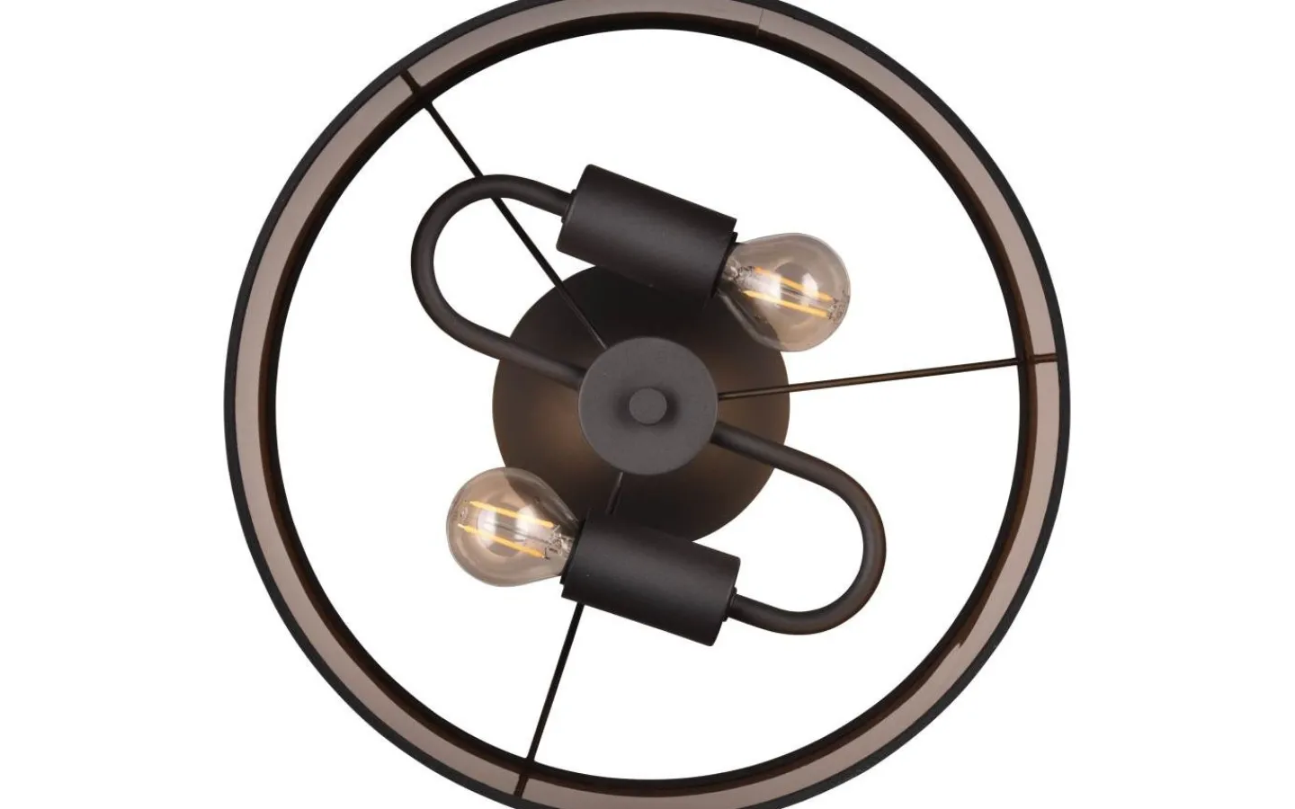 Plafonder < Reality Davos Plafond 30cm 2xE14 matt svart/grå