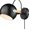 Läslampor < Halo Design DC Vägglampa Svart/Ek