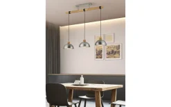 Avlånga Taklampor < Trio Lighting Delhi Takpendel 3-delad E27 antik stål
