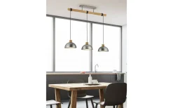 Avlånga Taklampor < Trio Lighting Delhi Takpendel 3-delad E27 antik stål