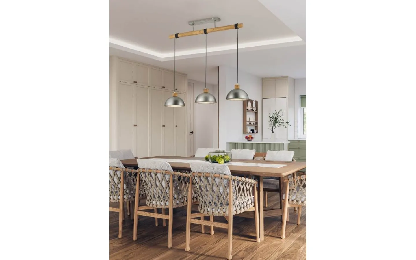 Avlånga Taklampor < Trio Lighting Delhi Takpendel 3-delad E27 antik stål