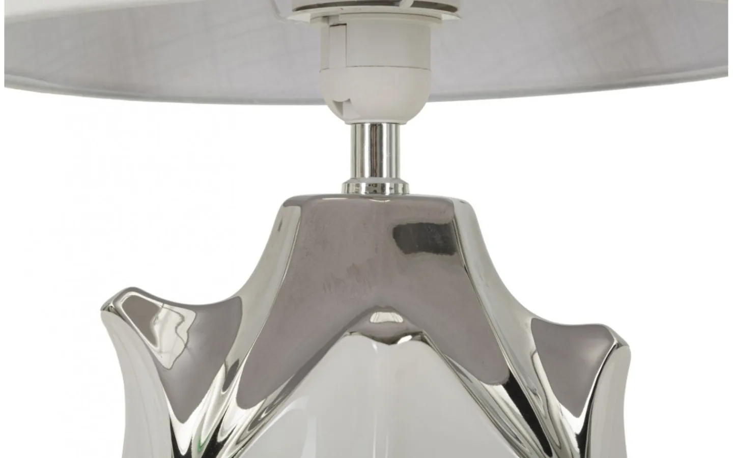 Bordslampor < Mauro Ferretti Delta Bordslampa 51cm Silver/Vit
