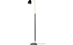 Vardagsrum|Golvläslampor-Belid Deluxe Golvlampa 133cm LED GU5,3 Dimbar Svart/Mässing