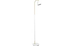 Golvläslampor < Belid Deluxe Golvlampa 133cm LED GU5,3 Dimbar Vit/Mässing