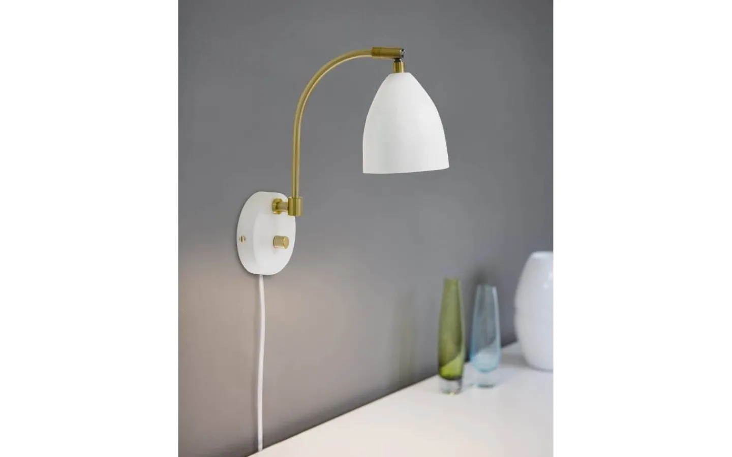 Sovrum|Läslampor-Belid Deluxe Vägglampa LED GU5,3 Vit/Mässing
