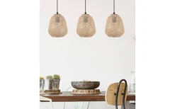 Avlånga Taklampor-Eglo Dembleby Taklampa 90cm 3L Natur/Svart