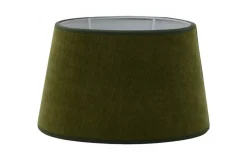 Ovala Lampskärmar-Hallbergs Derby Lampskärm Oval 25cm Olivgrön