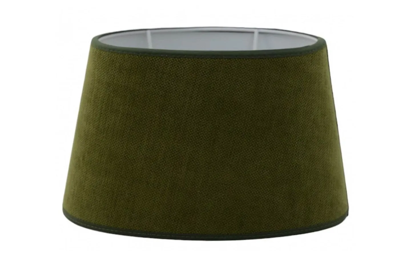 Ovala Lampskärmar-Hallbergs Derby Lampskärm Oval 25cm Olivgrön