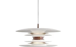 Kök & Matplats|Stora Taklampor Ø50-69 Cm < Belid Diablo Taklampa 50cm Mattvit/ Rosé Silver