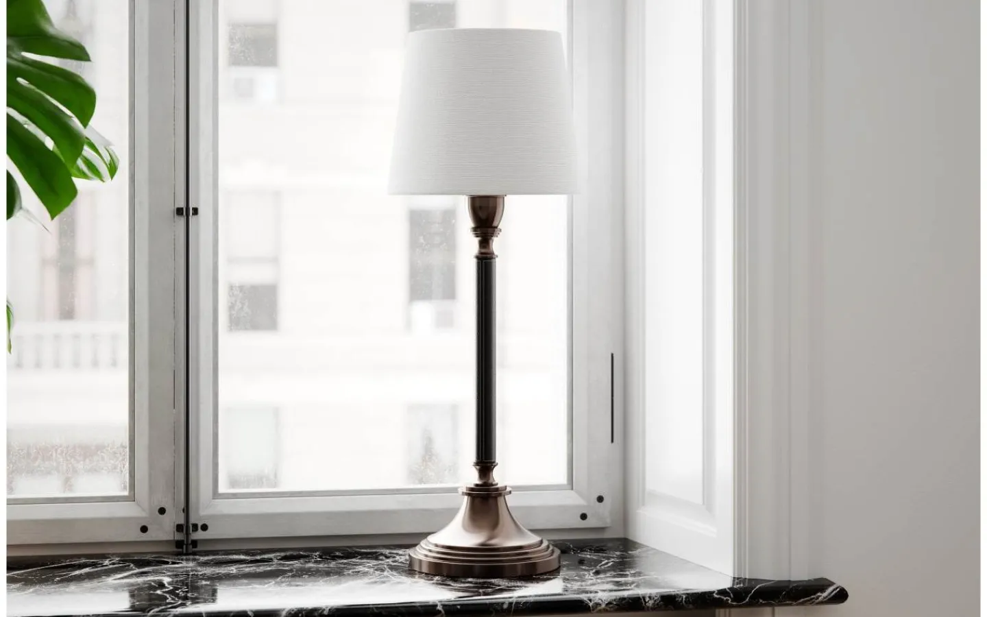 Bordslampor-By Rydens Dinant Bordslampa 59,5cm Svart/Vit