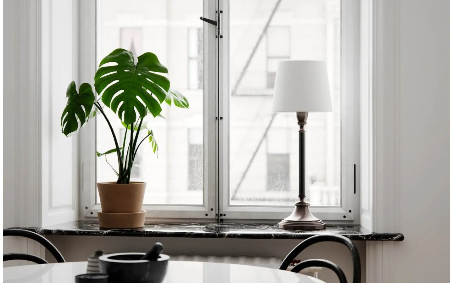 Bordslampor-By Rydens Dinant Bordslampa 59,5cm Svart/Vit