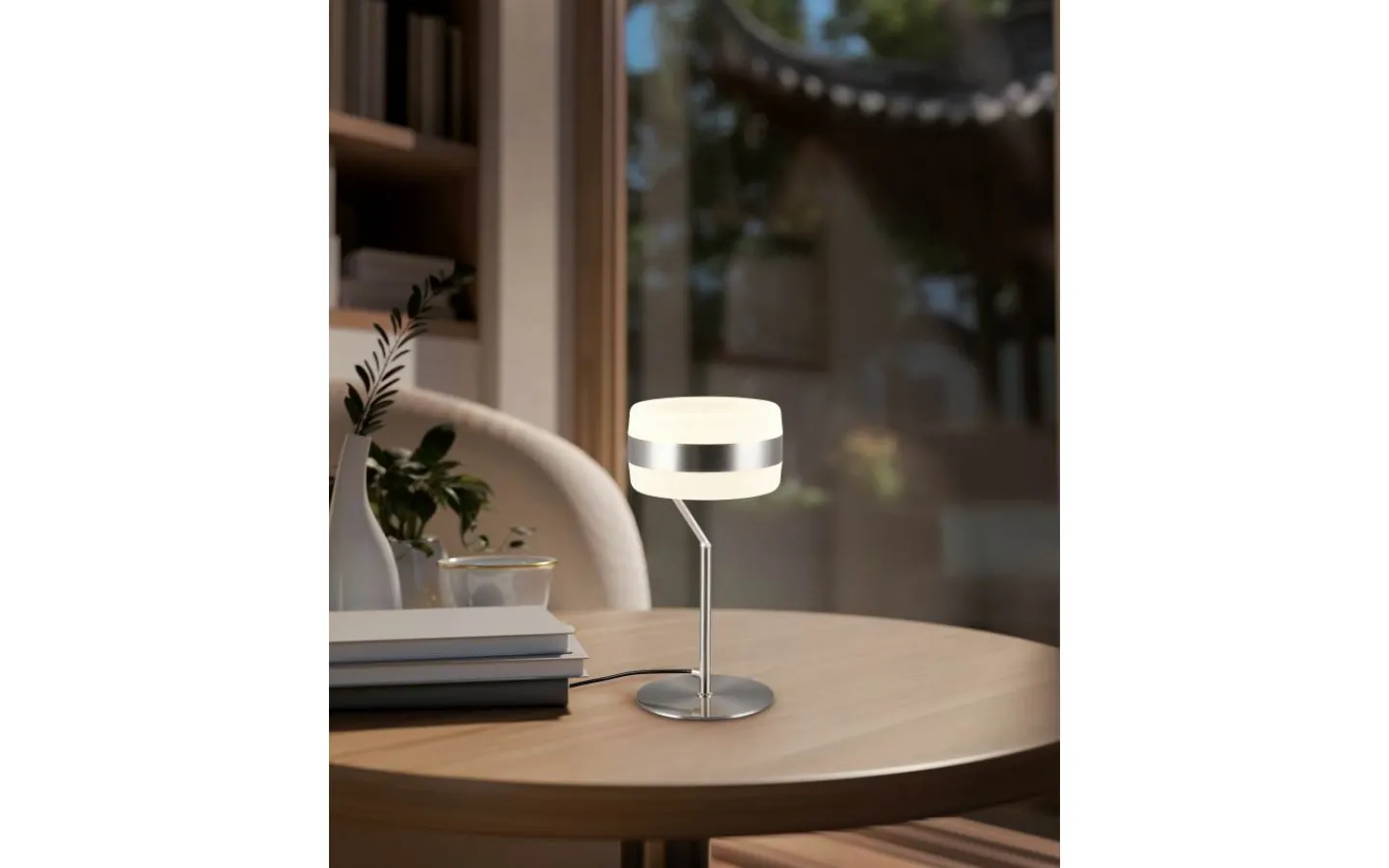 Bordslampor < Trio Lighting Dios Bordslampa LED i borstat stål