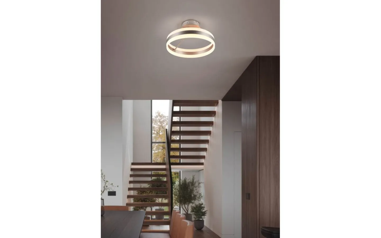 Plafonder < Trio Lighting Dios Plafond LED 40cm i borstat stål