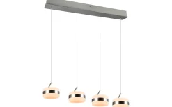 Avlånga Taklampor < Trio Lighting Dios Takpendel LED 4-delad borstad stål