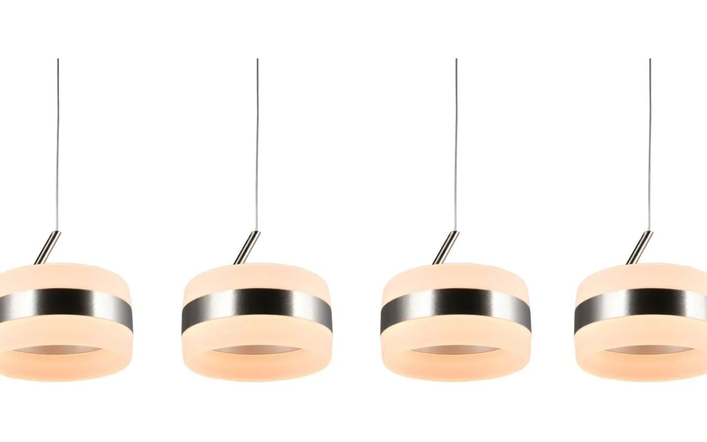 Avlånga Taklampor < Trio Lighting Dios Takpendel LED 4-delad borstad stål