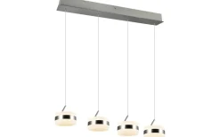 Avlånga Taklampor < Trio Lighting Dios Takpendel LED 4-delad borstad stål