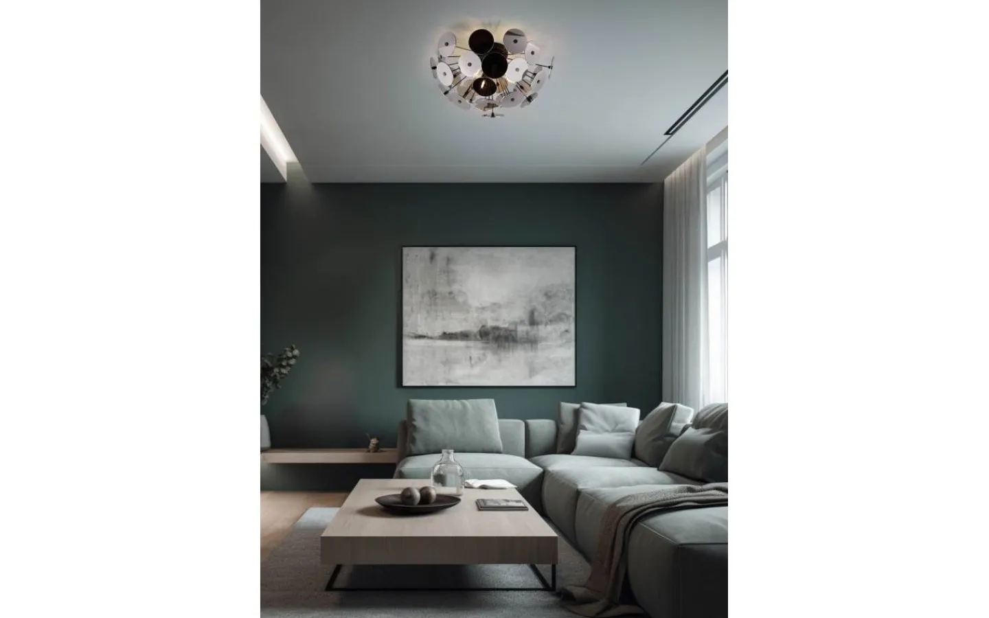 Plafonder < Trio Lighting Discalgo Plafond 3xE14 krom
