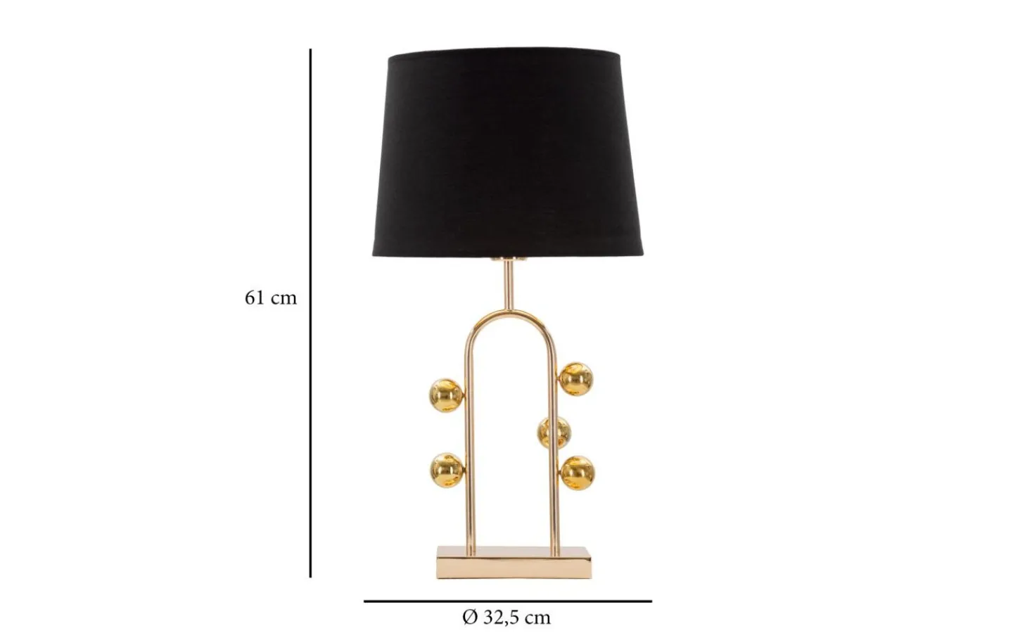 Bordslampor-Mauro Ferretti Disco Bordslampa 61cm Guld/Svart