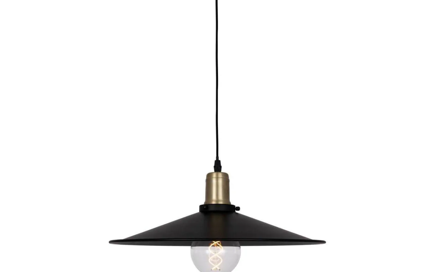 Kök & Matplats < Globen Lighting Disc Taklampa 40cm E27 Svart/Borstad Mässing