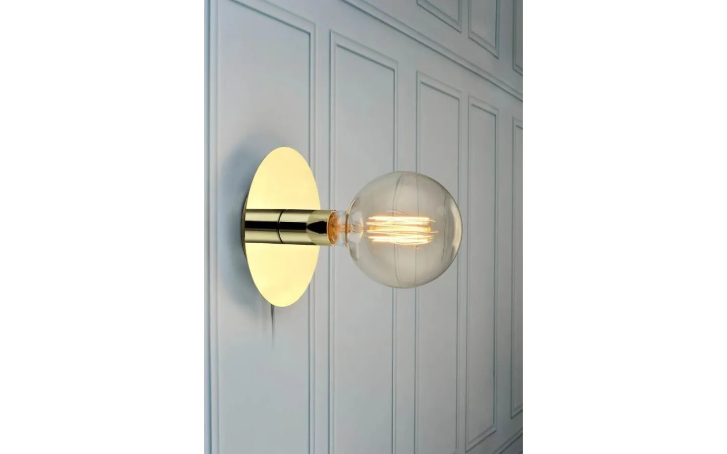 Lampetter < Markslojd Disc Vägglampa Mässing