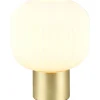 Bordslampor-Trio Lighting Diva Bordslampa E27 matt mässing/vit