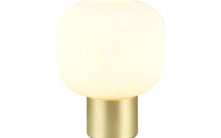 Bordslampor-Trio Lighting Diva Bordslampa E27 matt mässing/vit