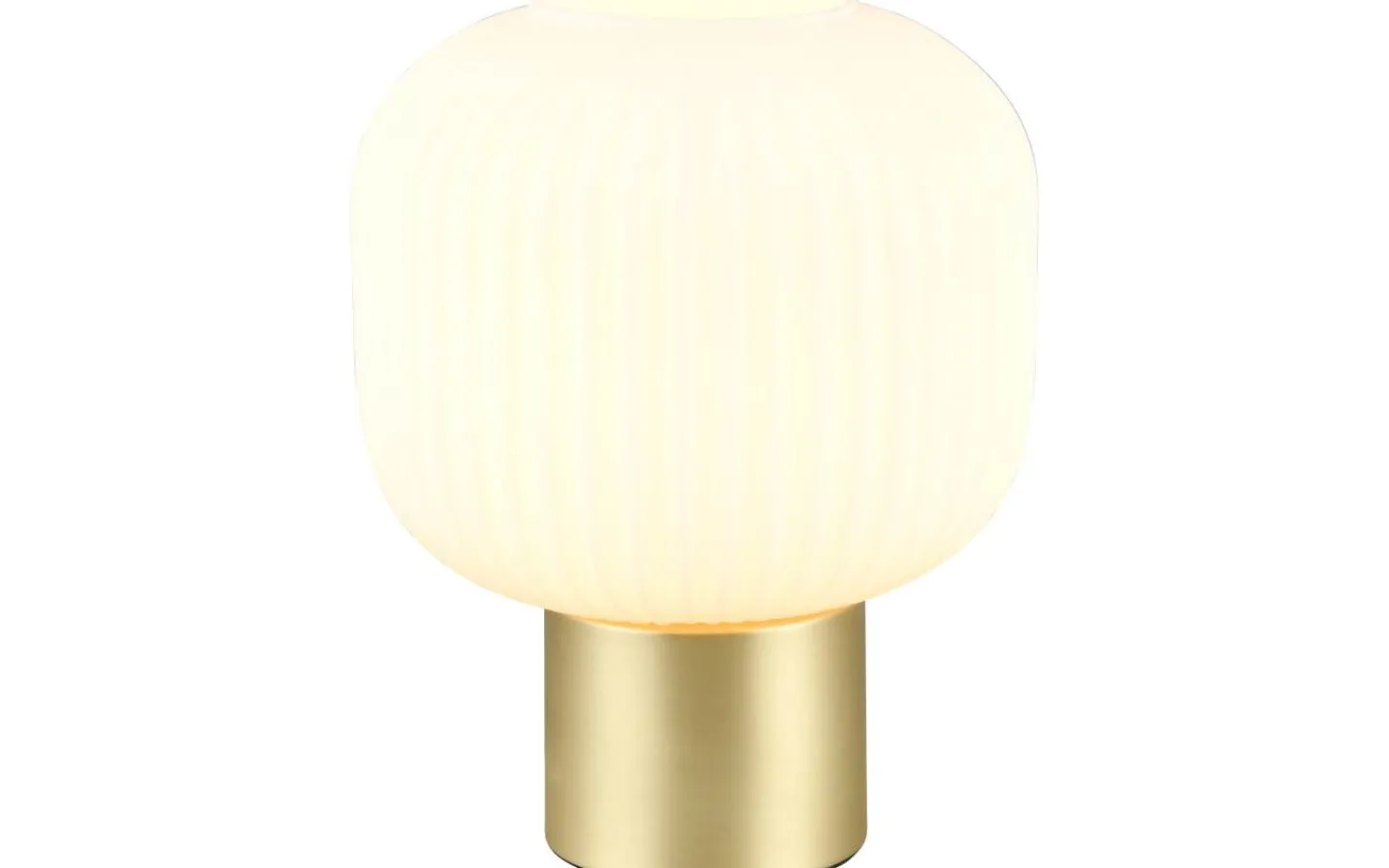 Bordslampor-Trio Lighting Diva Bordslampa E27 matt mässing/vit