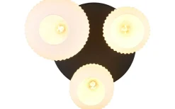 Plafonder < Trio Lighting Diva Plafond 3-delad E27 matt mässing/vit