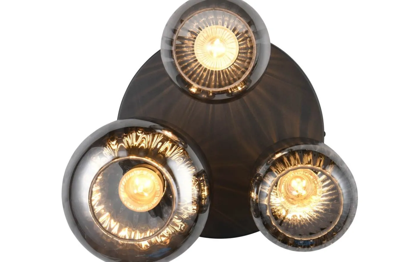 Plafonder-Trio Lighting Diva Plafond 3-delad E27 mattsvart/förkromad
