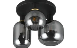 Plafonder-Trio Lighting Diva Plafond 3-delad E27 mattsvart/förkromad