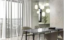 Avlånga Taklampor < Trio Lighting Diva Takpendel 6-delad E27 matt mässing/vit