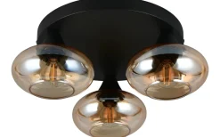 Plafonder < Reality Divina Plafond 3-delad E14 matt svart/bärnsten