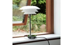 Bordslampor-Dyberg Larsen DL20 Bordslampa 30cm Vit/Krom