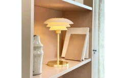 Uppladdningsbara Lampor Inomhus|Bordslampor-Dyberg Larsen DL20 Uppladdningsbar Bordslampa 30cm LED 3000K 1,5W Opal/Mässing