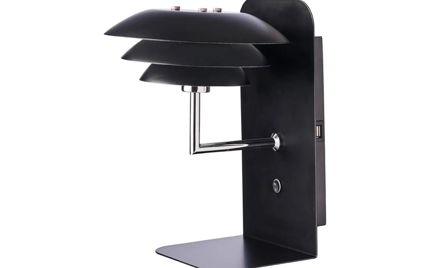 Läslampor < Dyberg Larsen DL20 Vägglampa USB Svart/Krom