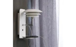 Läslampor-Dyberg Larsen DL20 Vägglampa USB Vit/Krom