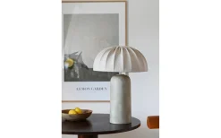 Enfärgade Runda Lampskärmar-Hallbergs Dome Lampskärm Ø35cm Vit