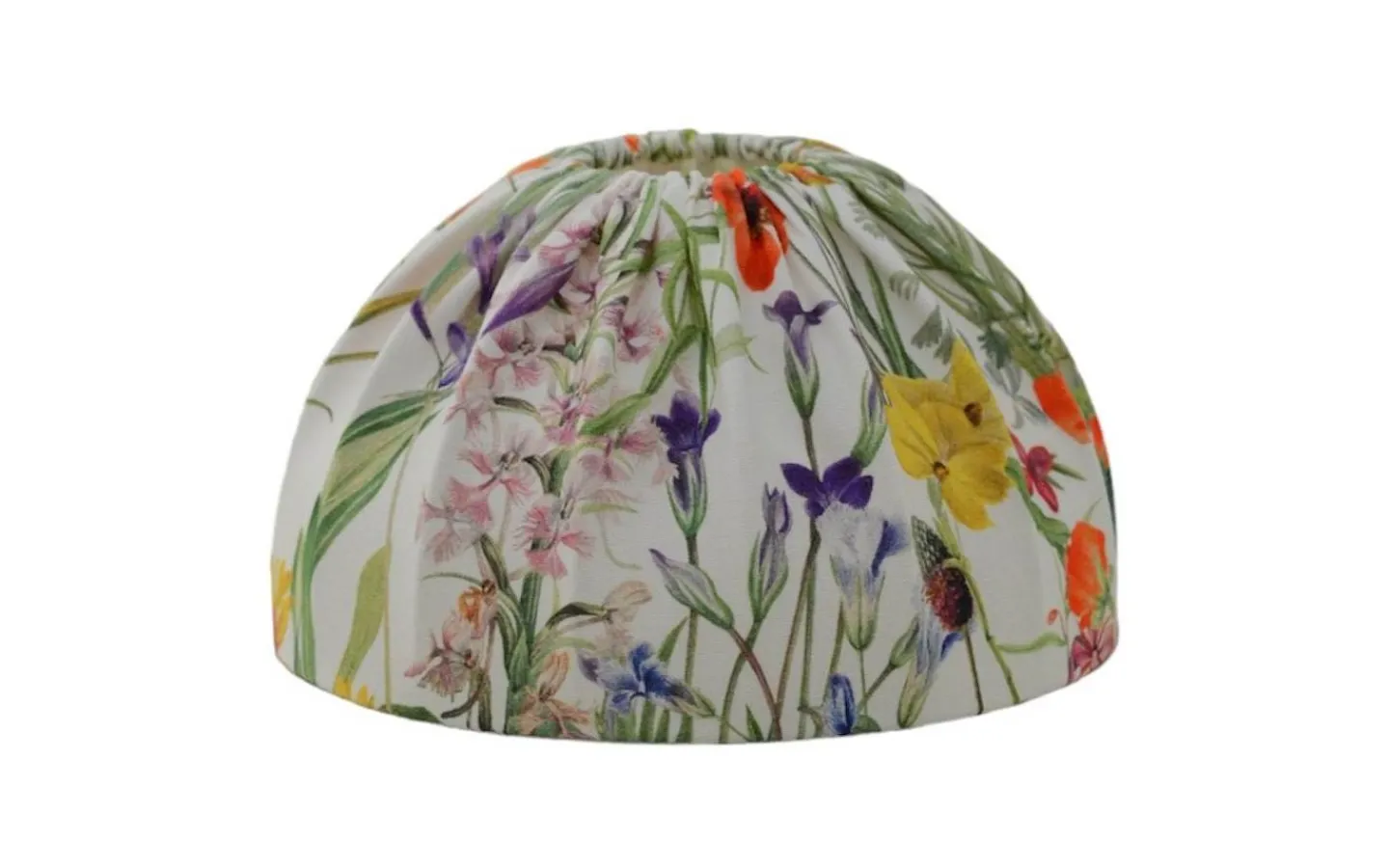 Mönstrade Lampskärmar < Hallbergs Dome Wildflower Ø35cm Offwhite