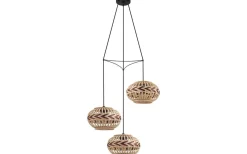 Stora Taklampor Ø50-69 Cm-Eglo Dondarrion Taklampa 57cm 3L Natur/Svart