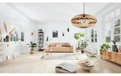 Stora Taklampor Ø50-69 Cm-Eglo Dondarrion Taklampa 50cm Natur/Svart
