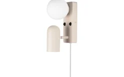 Läslampor-Globen Lighting Doppio Vägglampa Beige
