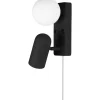 Läslampor < Globen Lighting Doppio Vägglampa Svart
