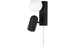 Läslampor < Globen Lighting Doppio Vägglampa Svart
