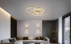 Plafonder < Trio Lighting Drake Plafond LED guld