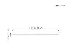 Plafonder-Eglo Dundry Bänkbelysning 87cm LED 4000K 9W Vit