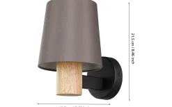 Lampetter < Eglo Edale Vägglampa Natur/Brun