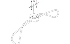 Plafonder-Eglo Egidonella Plafond 90cm LED 3000K 20W Svart