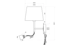 Sovrum|Läslampor < Aneta Eketorp Vägglampa E27+LED 3W 2800K Vit