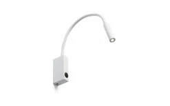 Sovrum|Läslampor-Rendl Eke Vägglampa Vit LED 3W 3000K