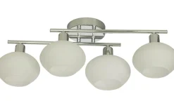 Badrumslampor Tak|Plafonder < Aneta Elba Plafond 60cm Krom/Opalvit IP44